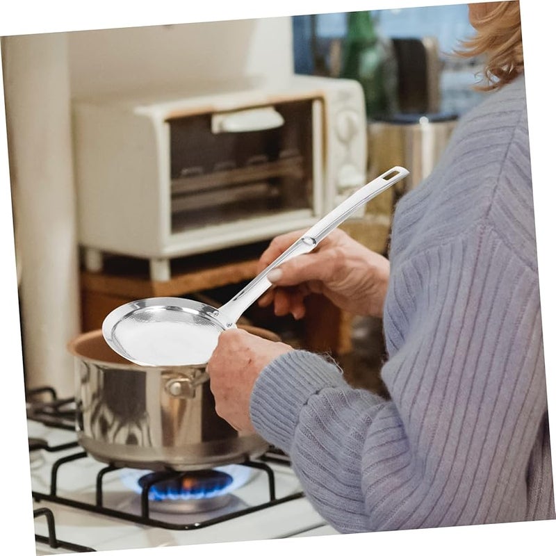 Heat Resistant Ergonomic Handle Mesh Spoon Strainer Colander Oil Filter Cooking Tool - Image 5